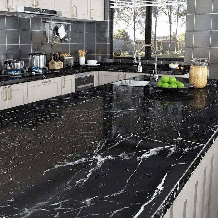 Black Marble Wall Sticker Sheet